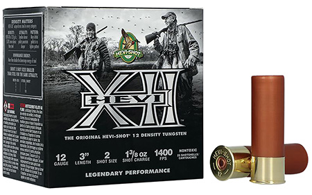 [604544686265] HEVI-Shot HS51204 HEVI-XII  12Gauge 3" 1 3/8oz Tungsten 4Shot 25 Per Box/10 Case