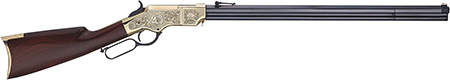 [619835110077] Henry H011D25 Original Deluxe 25th Anniversary 44-40 Win 13+1 24.50" Blued Octagon Barrel, Engraved Polished Hardened Brass Rec, Hand-Selected Rosewood Stock