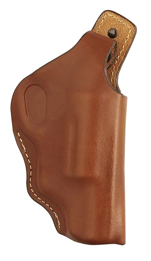 [021771671213] Hunter Company 1167 High Ride  OWB Chestnut Tan Leather Belt Loop Fits Taurus Public Defender Fits 2" Barrel Right Hand