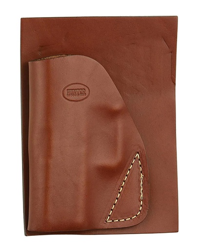 [021771250098] Hunter Company 2500-9 Pocket  Pocket Size 9 Chestnut Tan Leather Fits S&W Bodyguard 380 w/Integral Laser Sight Right Hand