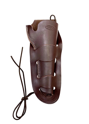 [021771134404] Hunter Company 1080-40 Western Double Loop OWB Size 40 Antique Brown Leather Belt Slide Fits SA Revolver Fits 4.62-6.50" Barrel Right Hand