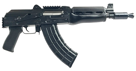 [685757098199] Zastava Arms Usa ZP92762PAM ZPAP 92 7.62x39mm 30+1 10" Black, Polymer Grip, Dark Wood Handgaurd, Stock Adapter, Muzzle Brake