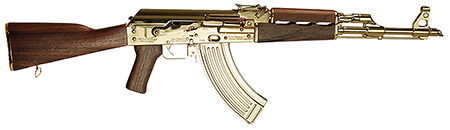 [685757098502] Zastava Arms Usa ZR7762WMGL ZPAPM70  7.62x39mm 16.25" 30+1, 24K Gold Plated Barrel/Rec, Walnut Stock  &  Grip, Gold Mag Included