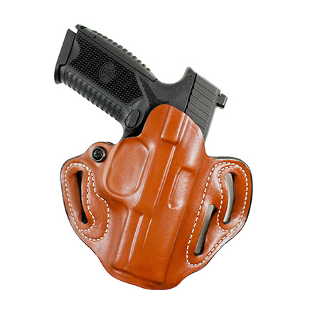 [792695374183] DeSantis Gunhide 002TA7WZ0 Speed Scabbard  OWB Tan Leather Belt Slide Fits Springfield Prodigy w/wo Red Dot Fits 4.25" Barrel Right Hand