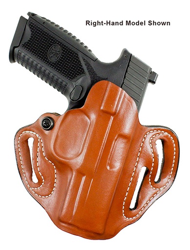 [792695374190] DeSantis Gunhide 002TB7WZ0 Speed Scabbard  OWB Tan Leather Belt Slide Fits Springfield Prodigy w/wo Red Dot Fits 4.25" Barrel Left Hand