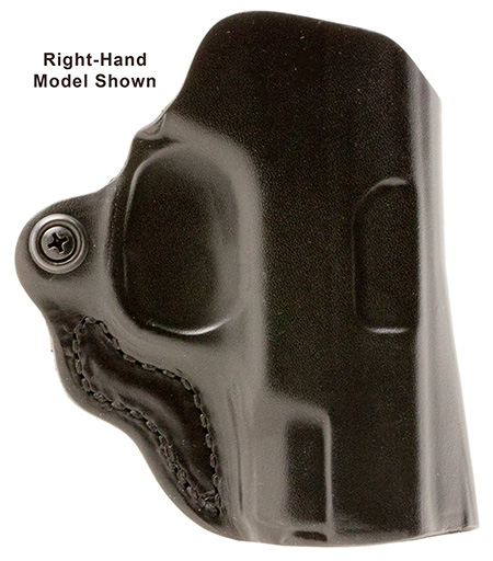 [792695374213] DeSantis Gunhide 019BB7WZ0 Mini Scabbard  OWB Black Leather Belt Slide Fits Springfield Prodigy w/wo Red Dot Fits 4.25" Barrel Left Hand