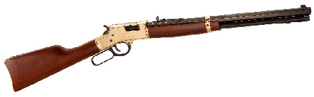 [619835060419] Henry H006M327 Big Boy Classic Full Size 327 Federal Mag 10+1 20" Blued Octagon Barrel, Polished Brass Receiver, American Walnut Stock Right Hand