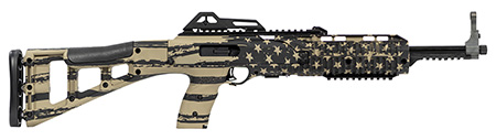 [752334900562] Hi-Point 995TSFLGFDE 995TS Carbine 9mm Luger 16.50" 10+1, FDE American Flag, Skeletonized Stock, Adjustable Sights