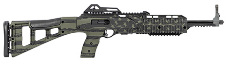[752334900555] Hi-Point 995TSFLGOD 995TS Carbine 9mm Luger 16.50" 10+1, OD Green American Flag, Skeletonized Stock, Adjustable Sights