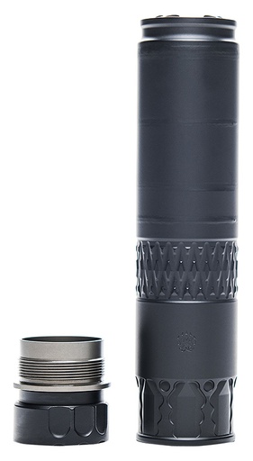 [850044499007] Rugged Suppressors AK360 Alaskan360  36 Cal 1.60" D, Rated Up to 338 Lapua, 130.80 dB (308 Win), Black Stainless Steel, R.U.M. Mount Included