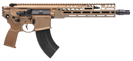 [798681660865] Sig Sauer PMCX762R11BLT MCX Spear LT 7.62x39mm 11.50" 28+1, Coyote, OEM Grip, Rocksett Sig QD Suppressor Ready Flash Hider, Adj. Gas Block