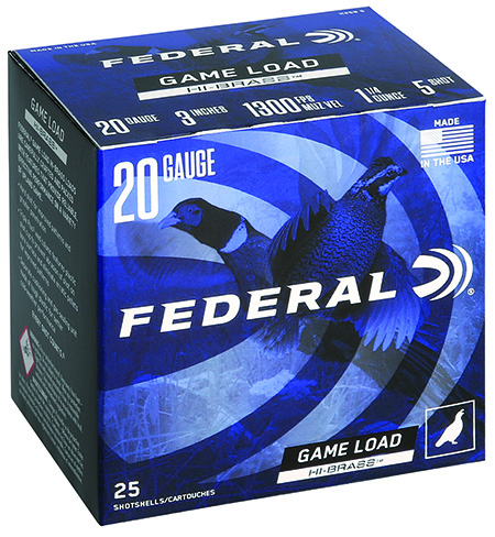 [604544678185] Federal H2585 Game-Shok High Brass 20Gauge 3" 1 1/4oz 5Shot 25 Per Box/10 Case