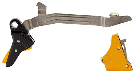 [081950613694] Timney Triggers ALPHAGLOCK34GOLD Alpha Competition 9mm Luger/40 S&W Gold Straight Trigger Compatible w/Most Glock Gen3-4