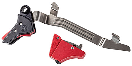 [081950753741] Timney Triggers ALPHAGLOCK34LRGRED Alpha Competition 45 ACP/10mm Auto, Red Straight Trigger, Compatible w/Glock Gen3-4