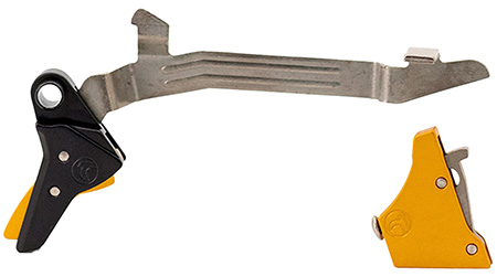 [081950753697] Timney Triggers ALPHAGLOCK34LRGGOLD Alpha Competition 45 ACP/10mm Auto, Gold Straight Trigger, Compatible w/Glock Gen3-4