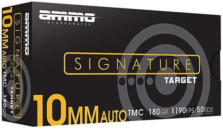 [818778022717] Ammo Inc 10180TMCA50 Signature  10mm Auto 180gr Total Metal Case 50 Per Box/20 Case