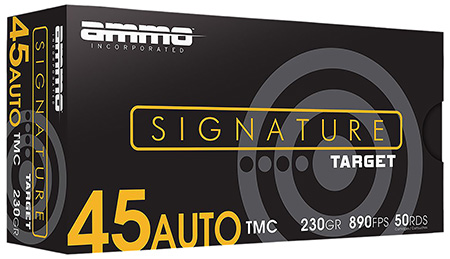 [818778021529] Ammo Inc 45230TMCA50 Signature  45ACP 230gr Total Metal Case 50 Per Box/20 Case
