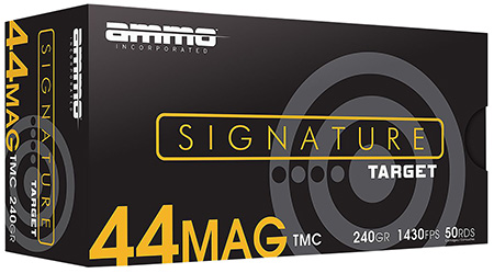 [818778023325] Ammo Inc 44240TMCA50 Signature  44Rem Mag 240gr Total Metal Case 50 Per Box/20 Case