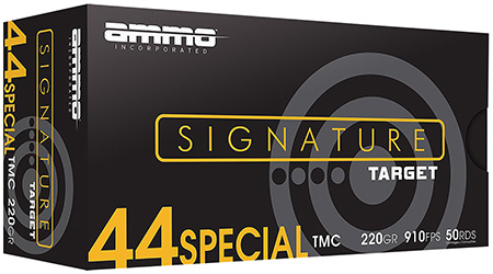 [818778021871] Ammo Inc 44S220TMCA50 Signature  44S&W Spl 220gr Total Metal Case 50 Per Box/20 Case