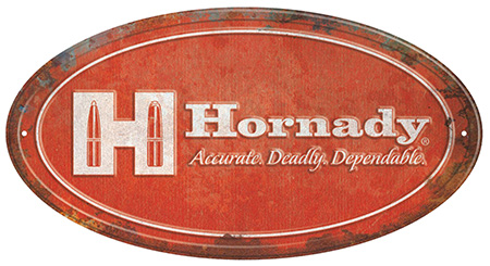 [090255991444] Hornady 99144 Oval Sign Rustic Red White Aluminum 12" x 18"