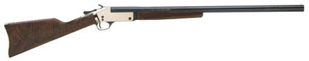 [619835400093] Henry H015B12 Single Shot  12 Gauge with 28" Blued Barrel, 3.5" Chamber, 1rd Capacity, Polished Brass Metal Finish  &  American Walnut Stock Right Hand (Full Size)