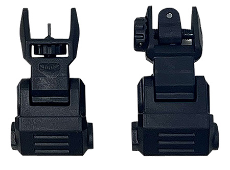 [848754015389] NcStar VG166 Picatinny Low Profile Front and Rear Sight Set  Black Polymer