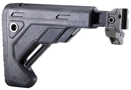[798681544004] Sig Sauer STOCKXFOLDTELE0BLK MCX/MPX  Black Synthetic Telescoping Folding Fits Sig MPX MCX 1913 Picatinny Rail Mount