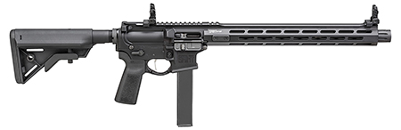 [706397952723] Springfield Armory STV91609B SAINT Victor 9mm Luger 16" 32+1, Black, B5 Systems Bravo Stock  &  Type 23 Grip, Flip-Up Sights, Blast Diverter