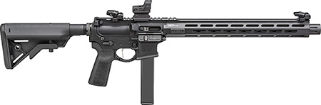 [706397952723] Springfield Armory STV91609B SAINT Victor 9mm Luger 16" 32+1, Black, B5 Systems Bravo Stock  &  Type 23 Grip, Flip-Up Sights, Blast Diverter