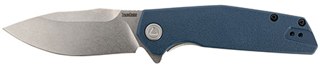 [087171063683] Kershaw 2036 Lucid  3.20" Folding Clip Point Plain Stonewashed 8Cr13MoV SS Blade/Blue/Stonewashed Glass Filled Nylon/SS Handle Includes Pocket Clip