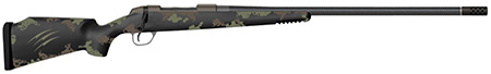 [853418431368] Fierce Firearms FCR300PRC24TF Carbon Rage  Full Size 300 PRC 3+1 24" Black C3 Carbon Fiber Barrel, Tungsten Gray Cerakote Stainless Steel Receiver, Forest Green Fixed Fierce Tech C3 Stock, Right Hand