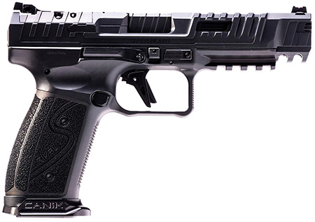 [787450848481] Canik HG7010N SFx Rival-S Full Size Frame 9mm Luger 18+1, 5" Black Steel Barrel, Dark Side Optic Ready/Serrated w/Ports Steel Slide, Frame w/Picatinny Rail, Ambidextrous