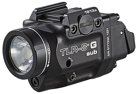 [080926694385] Streamlight 69438 TRL-8 G Sub Gun Light with Green Laser  Black Anodized 500 Lumens White LED 1913 Short Rail Pistol