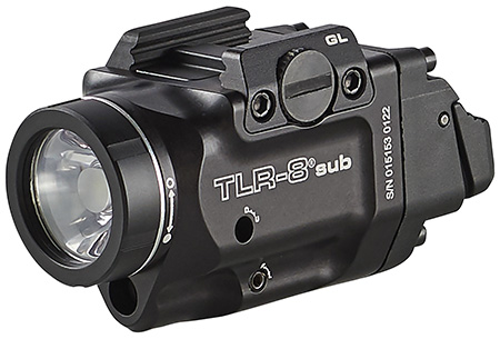 [080926694118] Streamlight 69411 TLR-8 Sub Gun Light with Red Laser  Black Anodized 500 Lumens White LED Glock 43X