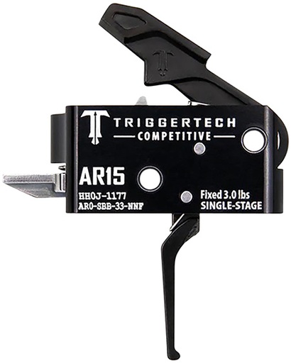 [885768003308] TriggerTech AR0SBB33NNF Competitive  Flat Single-Stage 3 lbs Fixed for AR-15