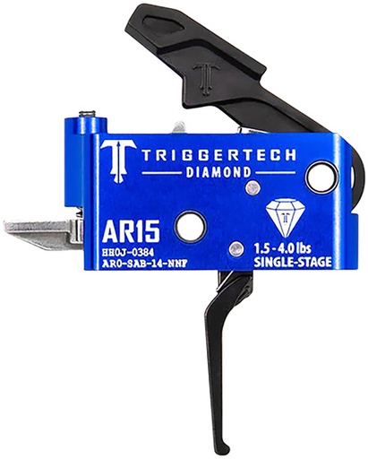 [885768003346] TriggerTech AR0SAB14NNF Diamond  Flat Single-Stage 1.5-4.0 lbs Adjustable for AR-15