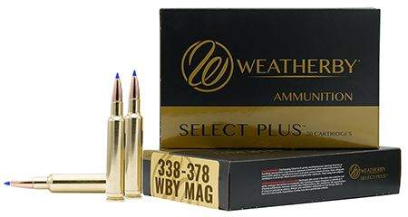 [747115425129] Weatherby B333225TTSX Select Plus  338-378WthbyMag 225gr Barnes Tipped TSX Lead Free 20 Per Box/10 Case