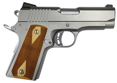 [4806015568292] Rock Island 56829 Rock Standard CS Compact Frame 9mm Luger 8+1 3.60" Stainless Steel Barrel, Serrated Slide, Matte Stainless Steel Frame w/Beavertail, Wood Double Checkered Grip