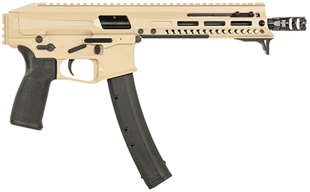 [847313019264] Patriot Ordnance Factory 01926 Phoenix  9mm Luger 35+1 8", Flat Dark Earth Rec/M-LOK Handgaurd, Black MFT Grip, Picatinny Stock Adapter, Muzzle Brake, Includes Hand Stop