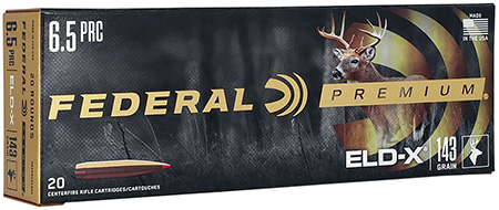 [604544689884] Federal P65PRCELDX1 Premium ELD-X 6.5PRC 143gr 20 Per Box/10 Case