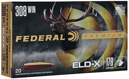 [604544689839] Federal P308ELDX1 Premium ELD-X 308Win 178gr 20 Per Box/10 Case