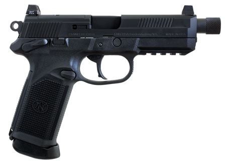 [845737005399] FN 66981 FNX Tactical 45 ACP  5.30" Threaded Barrel 10+1  , Matte Black , Manual Safety , Night Sights , Optics Ready