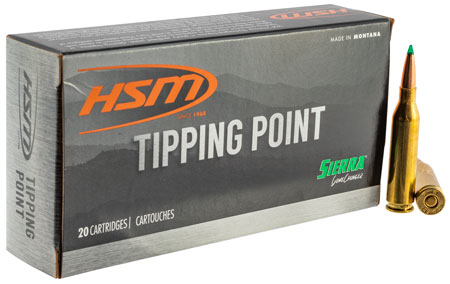 [810742028770] HSM 65CREEDMOOR8N Tipping Point Super Shock Tip 6.5 Creedmoor 140 gr 20 Per Box/ 25 Case