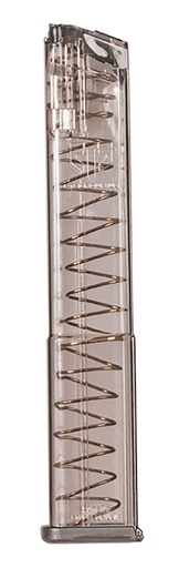 [850016478450] ETS Group SMKGLK18G2 Pistol Mags  31rd 9mm Luger Compatible w/ Glock 18 Smoke Polymer