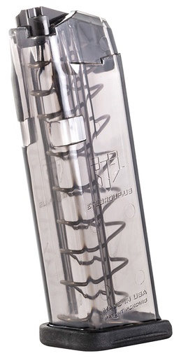 [850016478474] ETS Group SMKGLK1910 Pistol Mags  10rd Limited 9mm Luger Compatible w/ Glock 19/26 Smoke Polymer