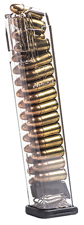 [850016478597] ETS Group SMKGLK9170 Pistol Mags Competition Legal 27rd Extended 9mm Luger Compatible w/ Glock 17 Smoke Polymer