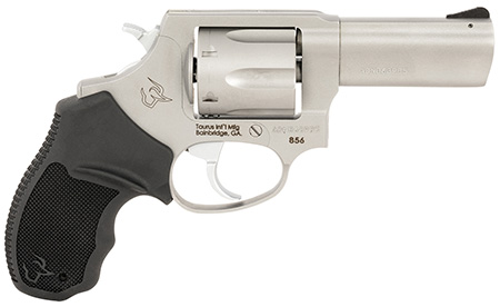 [725327634454] Taurus 2-856P39 856 T.O.R.O. Small 38 Special +P 6 Shot 3" Matte Stainless Steel Barrel, Cylinder  &  Frame, Black Rubber Grip, Transfer Bar Safety, Exposed Hammer