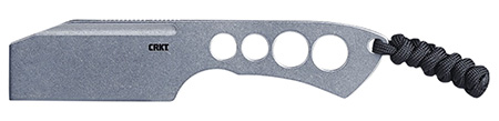 [794023213003] CRKT 2130 Razel Chisel 2" Fixed Plain Stonewashed 8Cr13MoV SS Blade/Silver Skeletonized Stainless Steel Handle Includes Cord Fob/Sheath