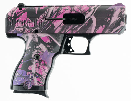 [752334010018] Hi-Point 916PI C9  9mm Luger 8+1, 3.50" Black Steel Barrel, Hydro-Dipped Pink Camo Serrated Steel Slide, Hydro-Dipped Pink Camo Polymer Frame  &  Grip