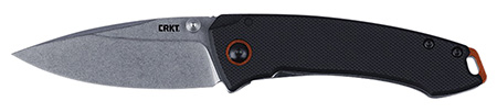 [794023252200] CRKT 2522 Tuna  Compact 2.73" Plain Stonewashed 8Cr13MoV SS Blade, Black G10/SS Handle, Includes Pocket Clip